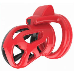 Generique Cage de chasteté Joker 7.5 x 3cm Rouge-Noir